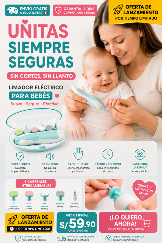 👶Set De Limas Eléctrica para Bebés